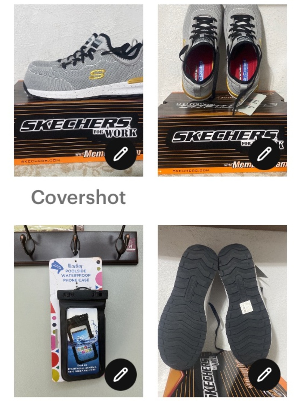 Skechers for work memory foam 8.5 women’s comp toe+💦proof poolside case